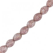 Abalorios Pinch beads de cristal Checo 5x3mm - Chalk white teracota purple 03000/15496